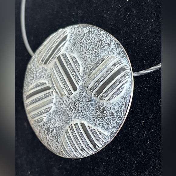 Forlano + Ford necklace on 18” oxidized silver chain. Reversible. One of a kind. - Picture 5 of 13